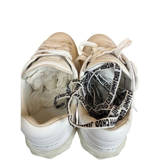Jimmy Choo Diamond Light Maxi Sneakers Leather White 41.5 - Picture 8 of 13